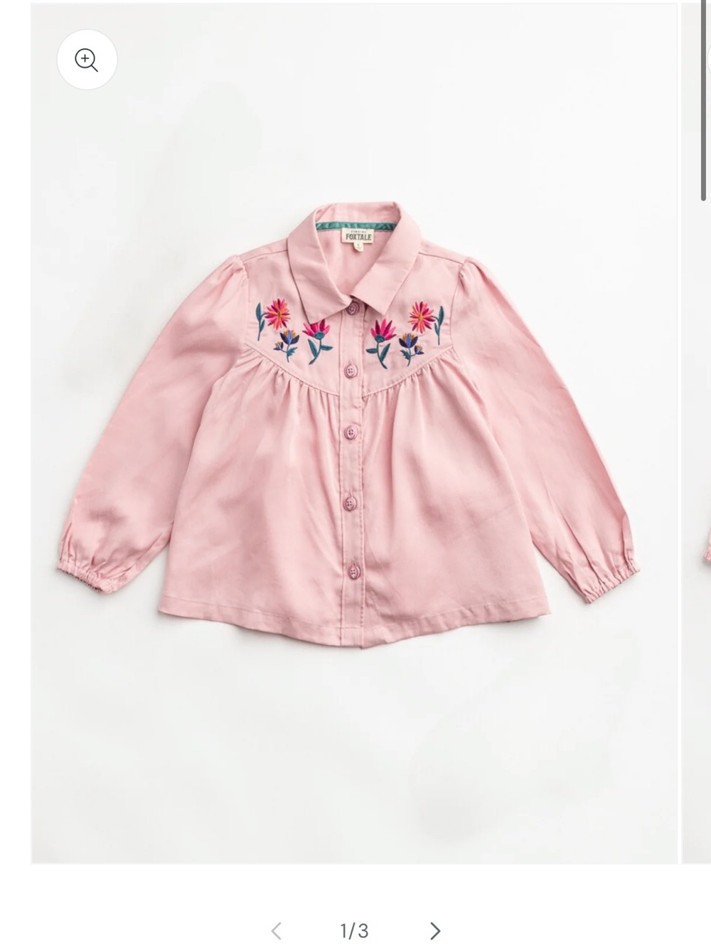 Finding Foxtale Growing Garden Top NWT Pink Embroidered Girls Shirt